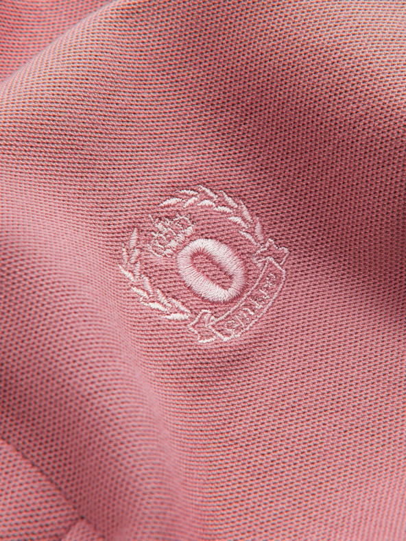 Ombre Clothing Ružové pánske základné polo tričko Ombre Clothing