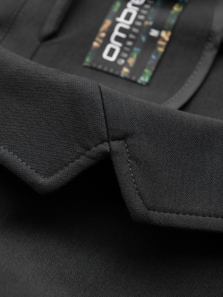 Ombre Clothing Pánske sivé sako SLIM z jemne štruktúrovanej pleteniny