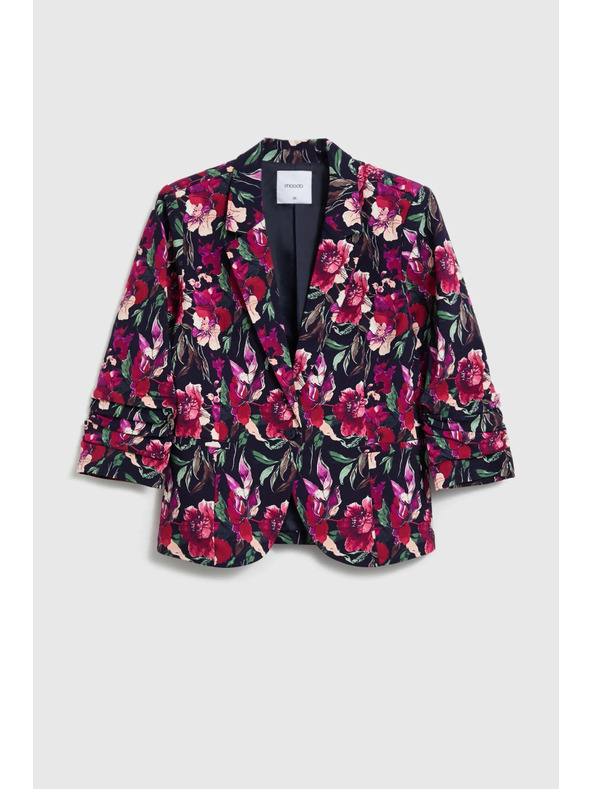 Moodo Modré kvetované sako Moodo