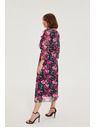 Moodo Tmavo modré kvetinové šaty Moodo