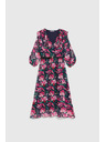 Moodo Tmavo modré kvetinové šaty Moodo