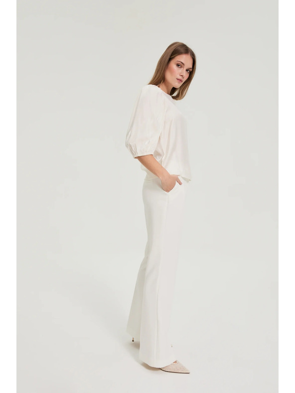 Moodo Košeľa s bouffant rukávmi krémová Moodo