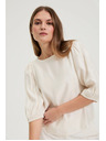 Moodo Košeľa s bouffant rukávmi krémová Moodo