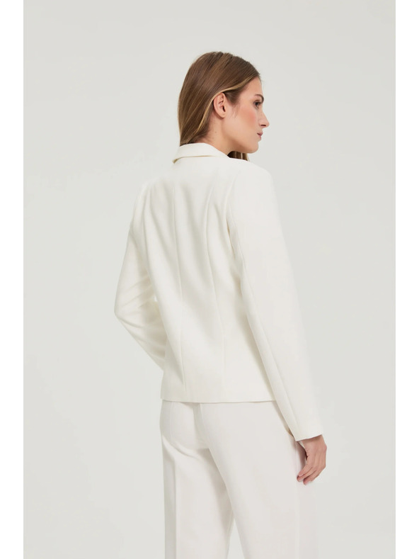 Moodo Jednoradový biely sako Moodo