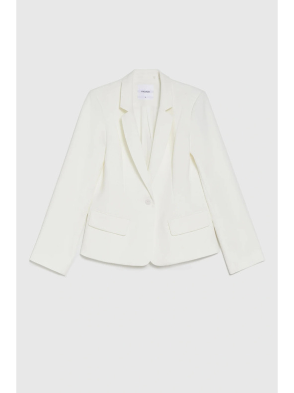 Moodo Jednoradový biely sako Moodo