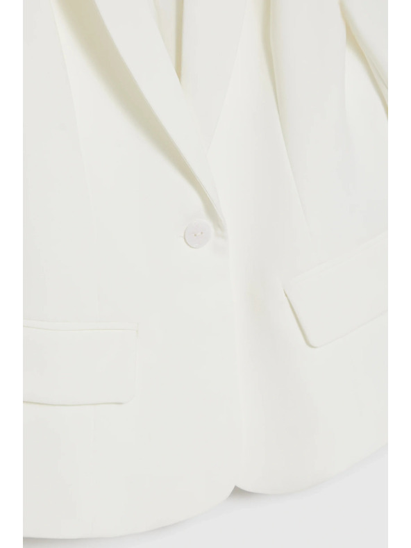 Moodo Jednoradový biely sako Moodo