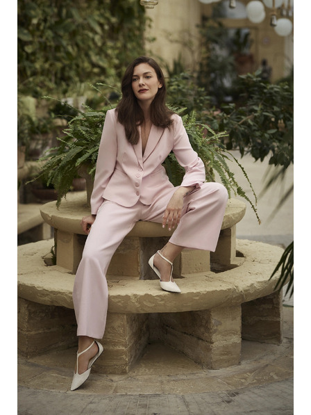 Moodo Jednoradové ružové sako Moodo