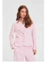 Moodo Jednoradové ružové sako Moodo