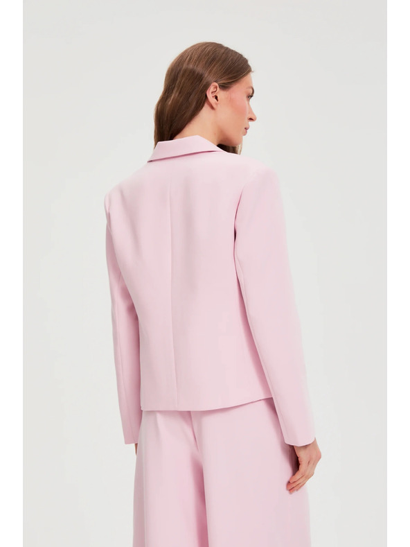 Moodo Jednoradové ružové sako Moodo
