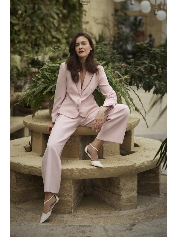 Moodo Ružové oblekacie nohavice Moodo