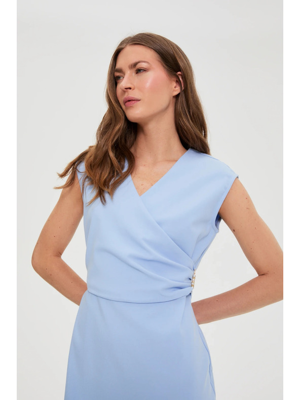 Moodo Modrá ryasená sukňa Moodo