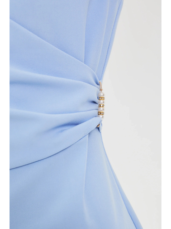 Moodo Modrá ryasená sukňa Moodo