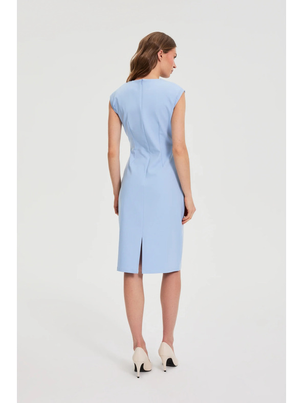 Moodo Modrá ryasená sukňa Moodo