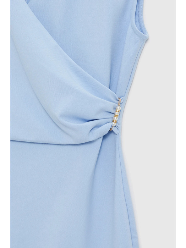 Moodo Modrá ryasená sukňa Moodo