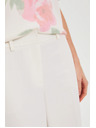Moodo Nohavice so širokými nohavicami v hranách biele Moodo