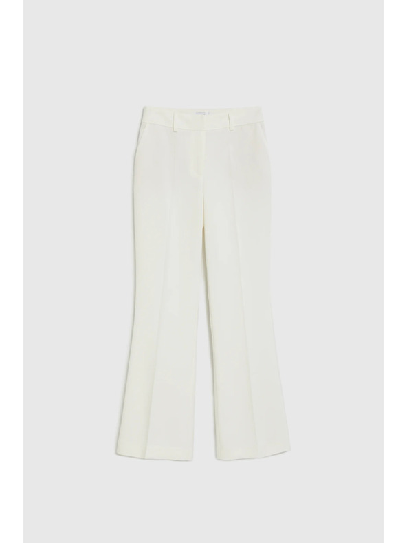 Moodo Nohavice so širokými nohavicami v hranách biele Moodo