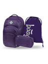 BAAGL  BAAGL SET 3 Coolmate Plum: batoh, penal, vrecko