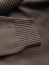 Ombre Clothing Pánsky pletený sveter Golf - sivohnedý V1 OM-SWTN-0163 Ombre Clothing