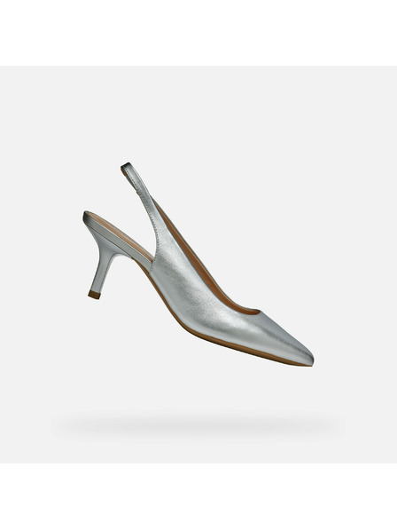 Geox Strieborné dámske lodičky Geox Kleopy