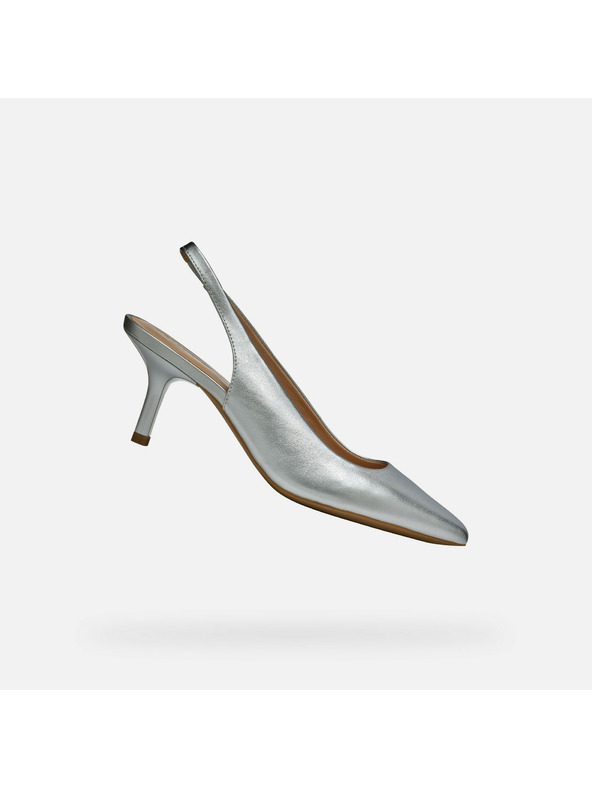 Geox Strieborné dámske lodičky Geox Kleopy