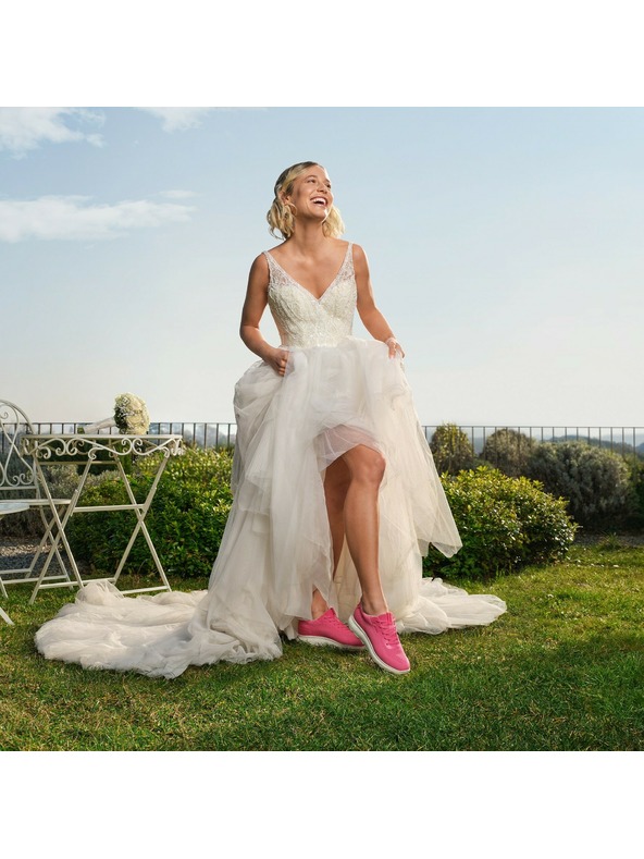 Geox Ružové dámske tenisky Geox Spherica Plus Fast in