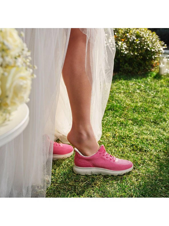 Geox Ružové dámske tenisky Geox Spherica Plus Fast in