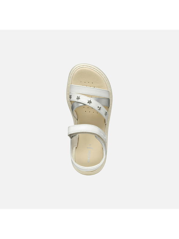Geox Biele dievčenské sandále Geox Sandal Kodette Gir