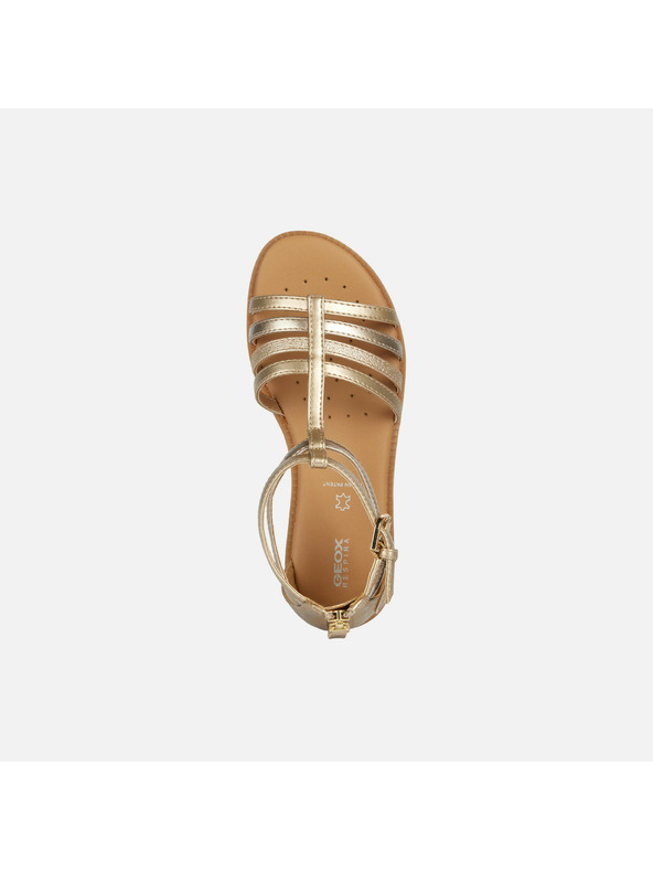 Geox Strieborné dievčenské sandále Geox Sandal Karly Girl