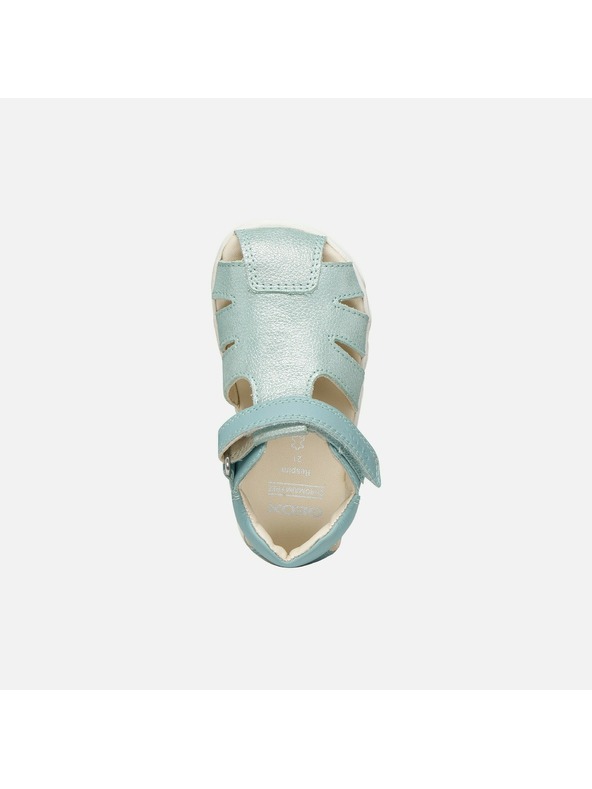 Geox Tyrkysové dievčenské barefoot sandále Geox Sandal Steppieup G