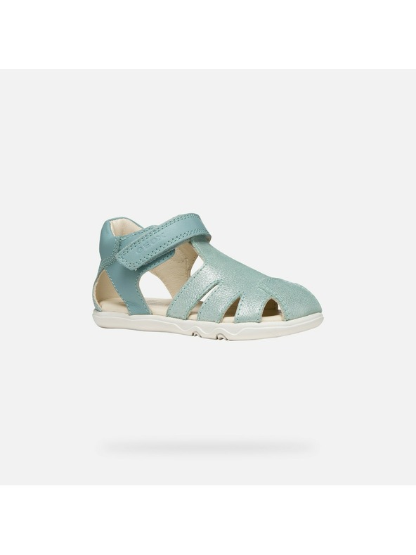 Geox Tyrkysové dievčenské barefoot sandále Geox Sandal Steppieup G