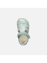 Geox Tyrkysové dievčenské barefoot sandále Geox Sandal Steppieup G