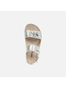 Geox Strieborné dievčenské sandále Geox Sandal Costarei