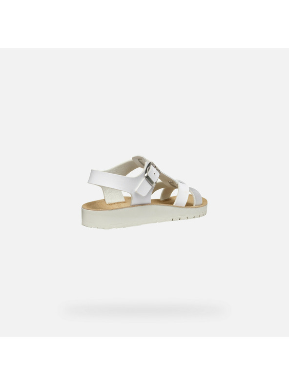 Geox Biele dievčenské sandále Geox Sandal Costarei Gi
