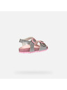 Geox Strieborné dievčenské sandále Geox Adriel Girl