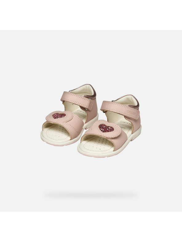 Geox Svetloružové dievčenské sandále Geox Verred