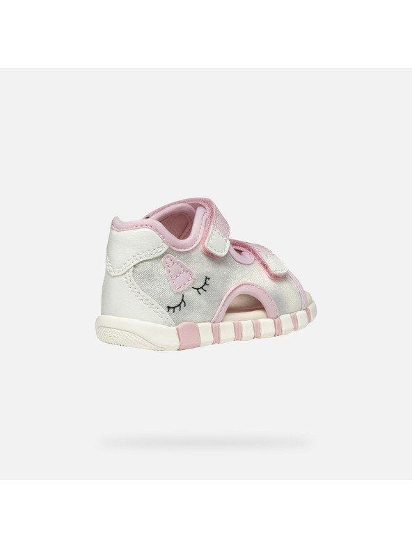 Geox Strieborné dievčenské barefoot sandále Geox Sandal Iupidoo Gir