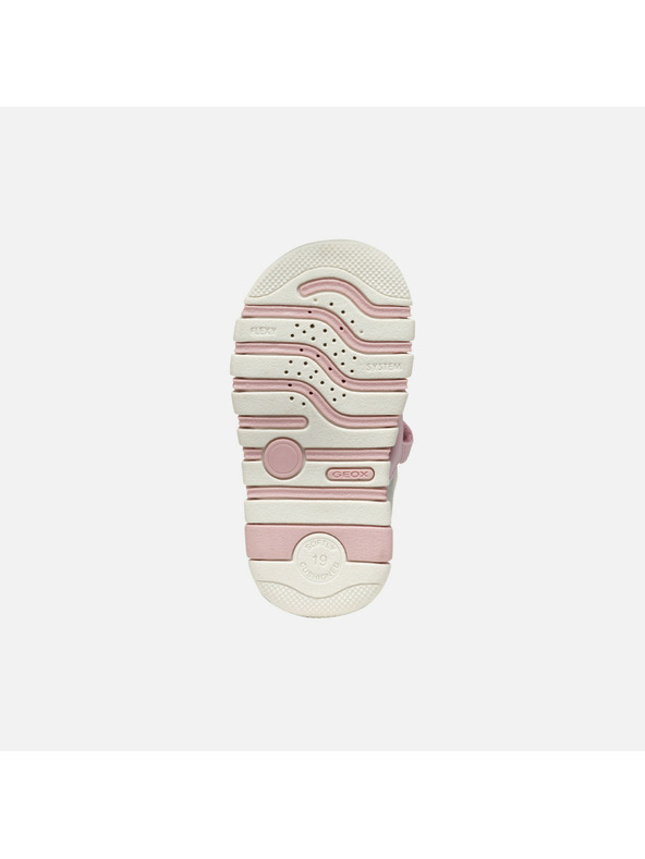 Geox Strieborné dievčenské barefoot sandále Geox Sandal Iupidoo Gir