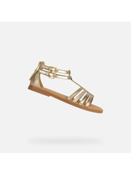 Geox Strieborné dievčenské sandále Geox Sandal Karly Girl