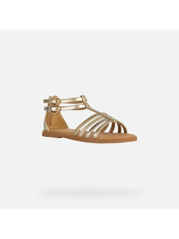 Geox Strieborné dievčenské sandále Geox Sandal Karly Girl