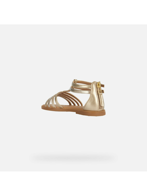 Geox Strieborné dievčenské sandále Geox Sandal Karly Girl