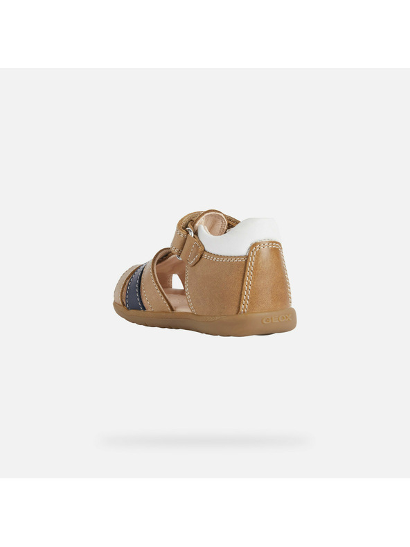 Geox Hnedé chlapčenské sandále Geox Sandal Macchia