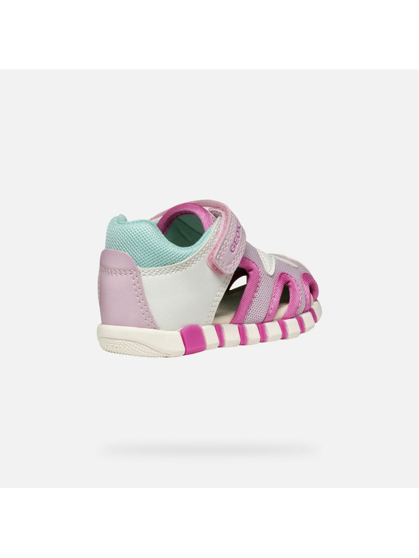 Geox Ružové dievčenské tenisky na prvé krôčky Geox Sandal Iupidoo Gir