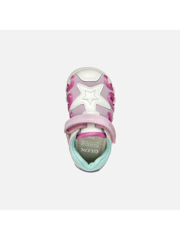 Geox Ružové dievčenské tenisky na prvé krôčky Geox Sandal Iupidoo Gir