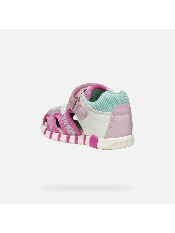 Geox Ružové dievčenské tenisky na prvé krôčky Geox Sandal Iupidoo Gir