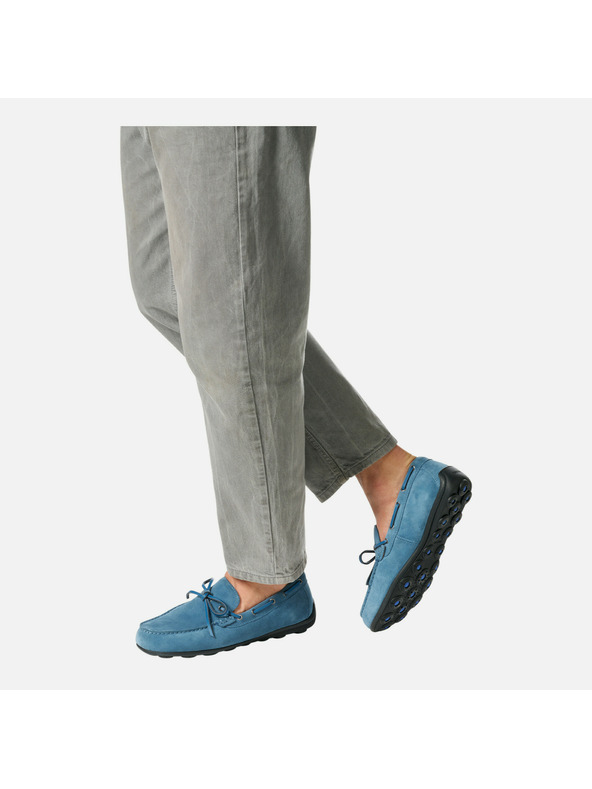 Geox Modré pánske mokasíny Geox Spherica EC16