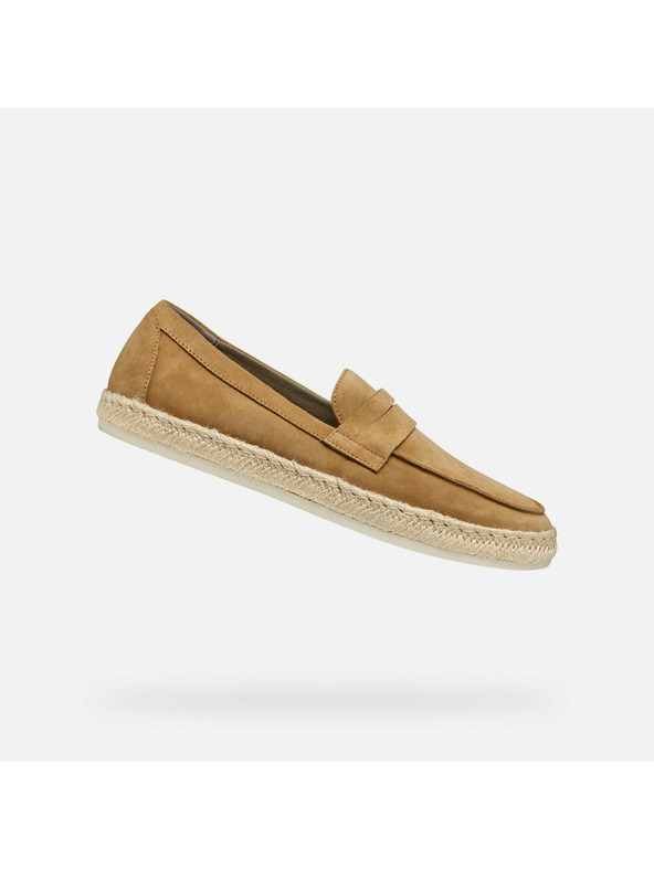 Geox Béžové pánske mokasíny Geox Costuni