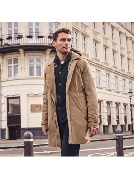 Geox Hnedá pánska bunda Geox Anyweco