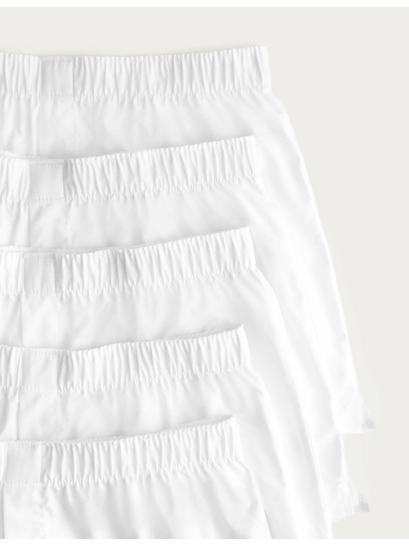 Marks & Spencer Pánska súprava piatich bielych šortiek Marks & Spencer