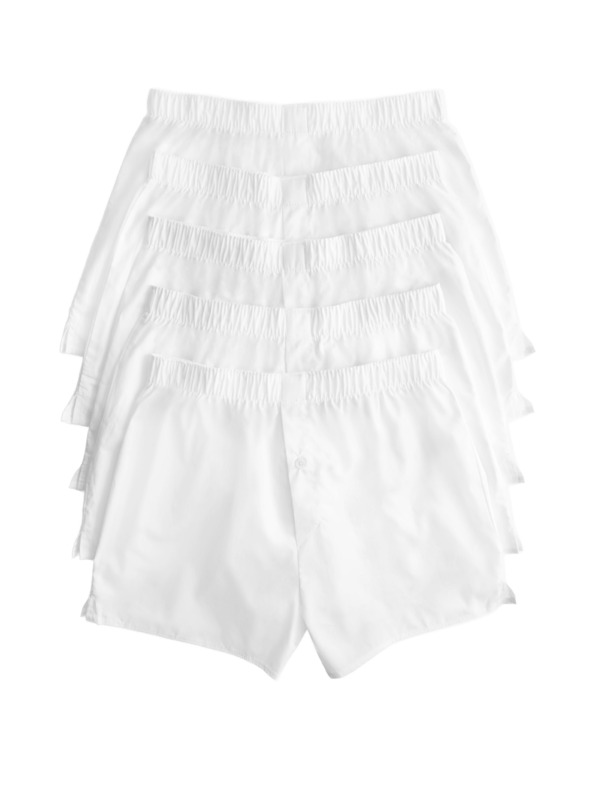 Marks & Spencer Pánska súprava piatich bielych šortiek Marks & Spencer