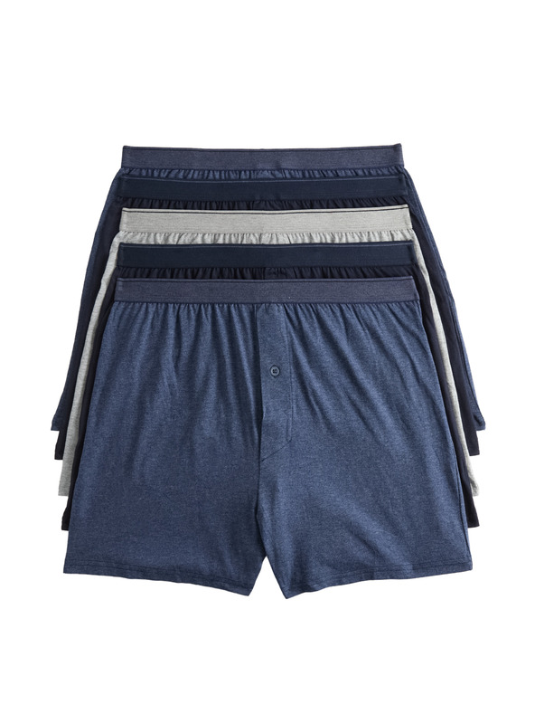 Marks & Spencer Bavlnené džersejové boxerky s technológiou Cool & Fresh™, 5 ks Marks & Spencer tmavomodré